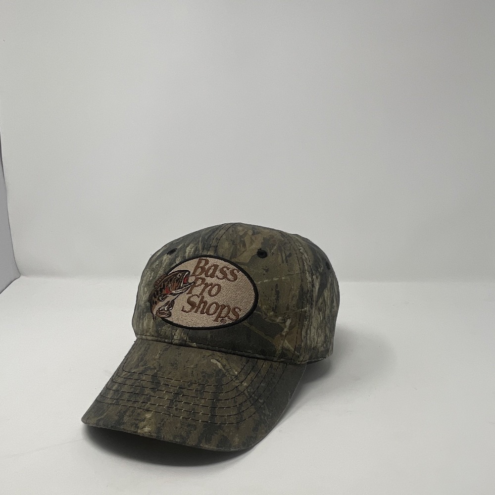 Bass Pro Shops Camo Snap-Back Hat RedHead Embroidered Logo FLAWS